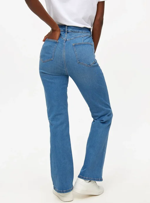 Mid Denim Lift & Shape High Waisted Flared Jeans 18L