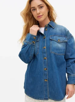 Mid Denim Oversized Shirt XXL