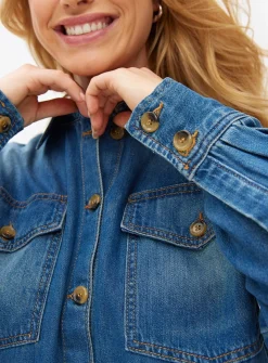 Mid Denim Oversized Shirt XXL