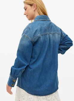 Mid Denim Oversized Shirt XXL