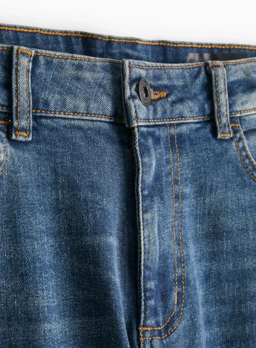 Mid Denim Straight Leg Jeans 30R
