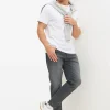 Mid Grey Denim Tapered Fit Jeans 40S
