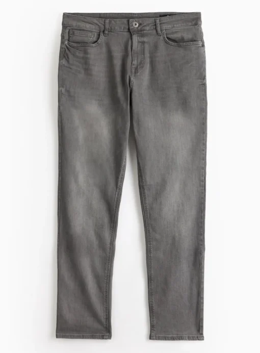 Mid Grey Washed Slim Fit Denim Jeans 36L
