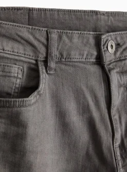 Mid Grey Washed Slim Fit Denim Jeans 36L