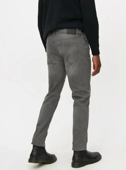 Mid Grey Washed Slim Fit Denim Jeans 36L