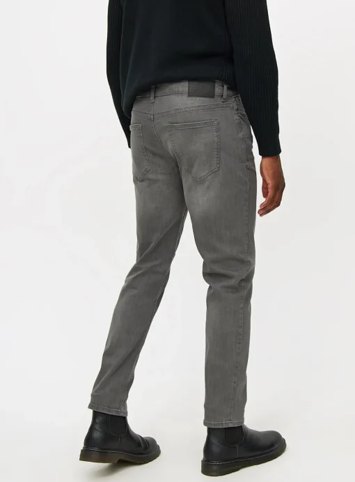 Mid Grey Washed Slim Fit Denim Jeans 36L