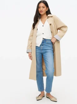 Mid Rinse Denim Relaxed Straight Jeans 18L