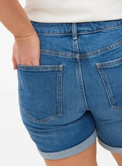 Mid Wash Denim Boy Shorts 10