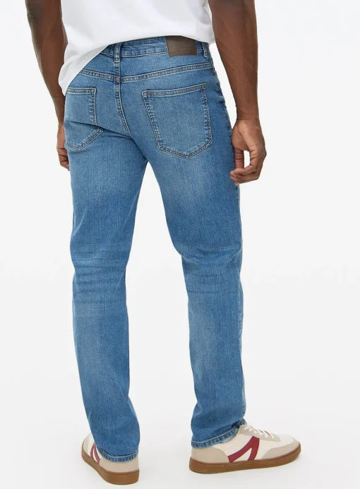 Mid Washed Denim Straight Leg Jeans 38R