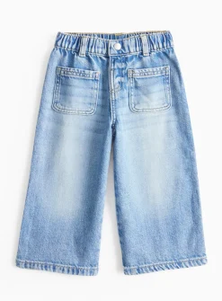 Mid-Wash Wide Leg Jeans 1-2 years