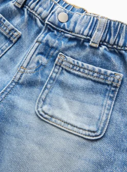 Mid-Wash Wide Leg Jeans 1-2 years
