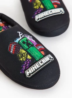 Minecraft Character Print Mule Slippers 10-11 Infant