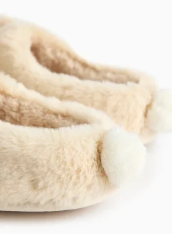 Mini Me Bunny Plush Faux Fur Mule Slippers 10-11 Infant