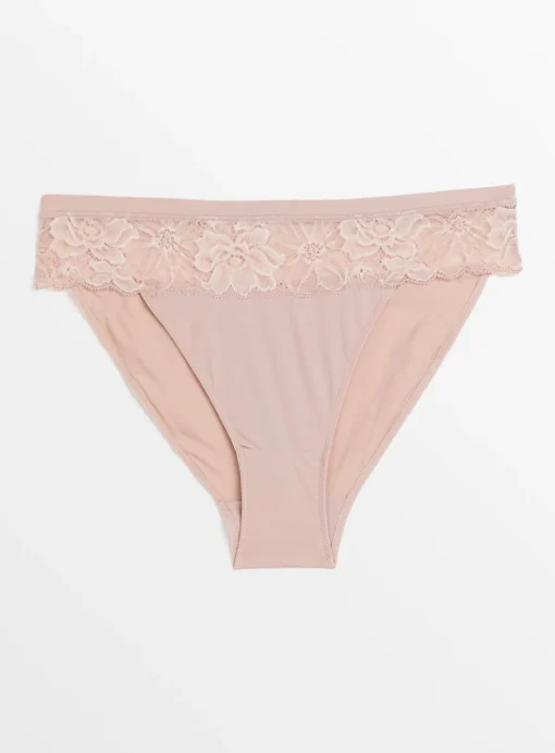 Mink Lace High Leg Knickers 10