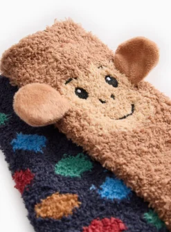Monkey & Spot Cosy Socks 2 Pack 12.5-3.5