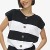 Mono Block Stripe Knitted Vest 12