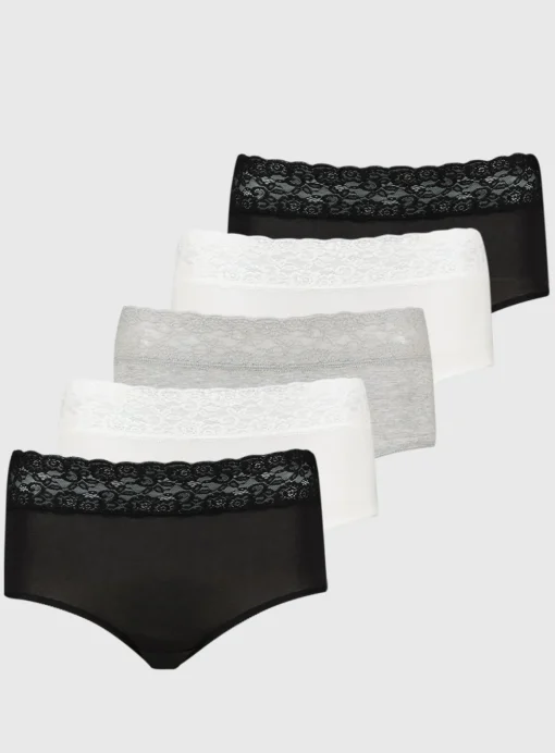 Mono Comfort Lace Full Knickers 5 Pack 20