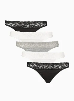 Mono Comfort Lace Thong 5 Pack 18