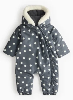 Mono Polka Dot Heavy Snowsuit 18-24 months