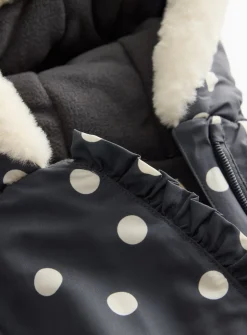 Mono Polka Dot Heavy Snowsuit 18-24 months
