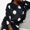 Mono Spot Printed Slinky Pyjamas S