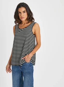 Mono Stripe Longline Vest Top 8