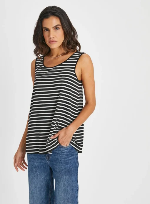 Mono Stripe Longline Vest Top 8