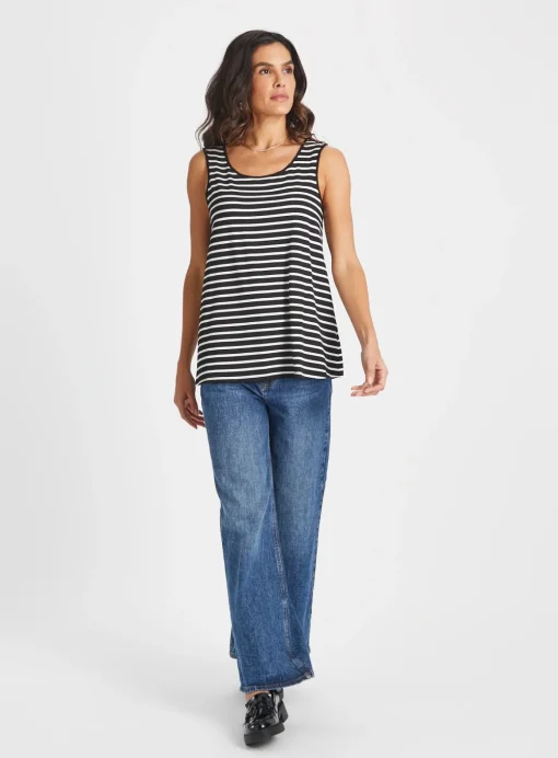 Mono Stripe Longline Vest Top 8