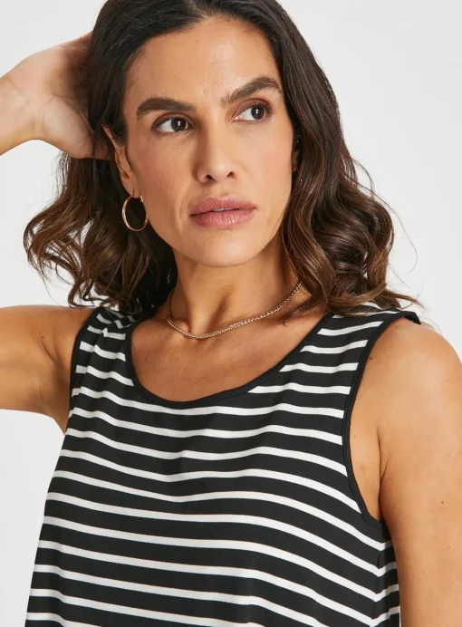 Mono Stripe Longline Vest Top 8