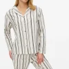 Mono Stripe Woven Traditional Pyjamas 14