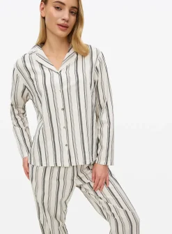Mono Stripe Woven Traditional Pyjamas 14