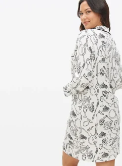 Mono Wine & Dine Printed Nightshirt S