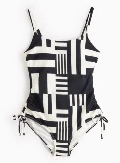 Monochrome Geo Square Neck Swimsuit 8