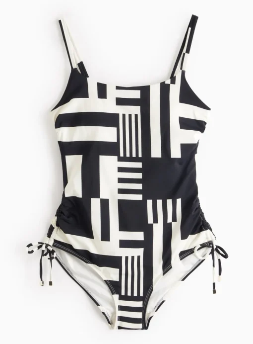 Monochrome Geo Square Neck Swimsuit 8