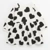 Monochrome Heart Print Sweatshirt Dress 1-2 years