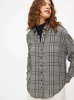 Monochrome Relaxed Fit Check Shirt 18