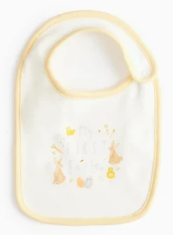 My First Easter Slogan Cotton Bib One Size