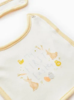 My First Easter Slogan Cotton Bib One Size