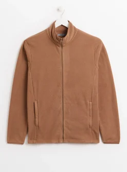 Natural Brown Zip-Through Fleece L