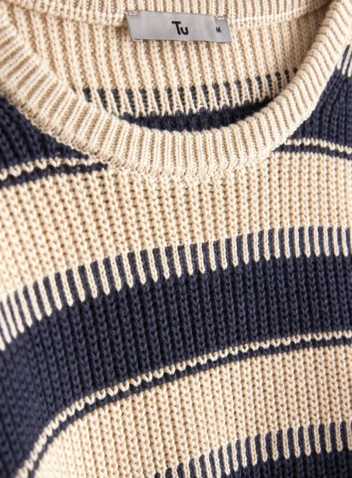Nautical Comb Stripe Crew Jumper S