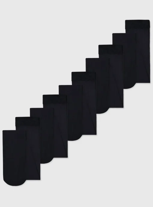 Navy 60 Denier Opaque Tights 5 Pack 3-4 years