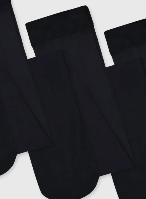 Navy 60 Denier Opaque Tights 5 Pack 3-4 years