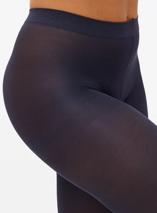 Navy 100 Denier Opaque Tights 3 Pack M