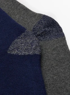 Navy & Grey Blister Resist Socks 2 Pack 6-8.5