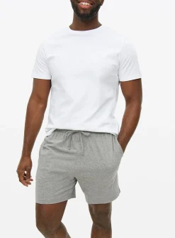 Navy & Grey Jersey Pyjama Shorts 2 Pack XS