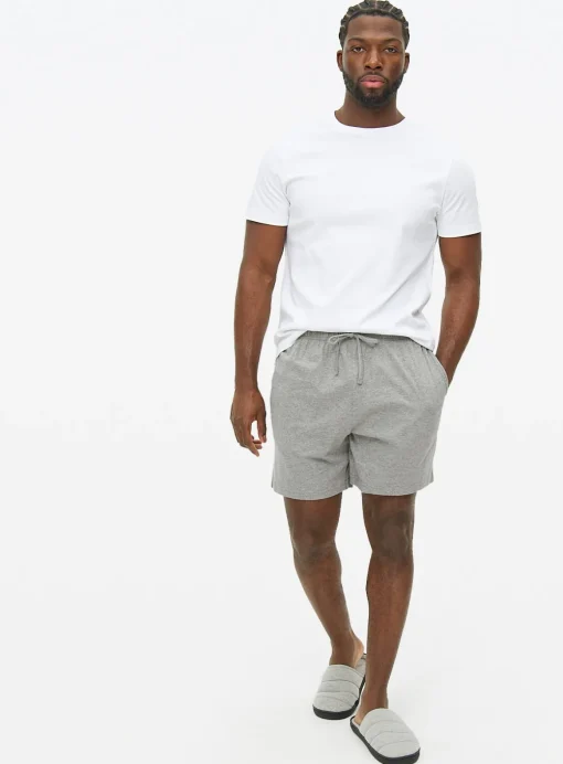 Navy & Grey Jersey Pyjama Shorts 2 Pack XS