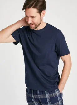Navy & White Pyjama Top 2 Pack XL