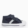 Navy Blue Side Stripe Trainers 7 Infant