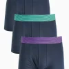 Navy Bright Waistband Hipsters 3 Pack XS