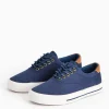 Navy Canvas Lace Up Shoe 11